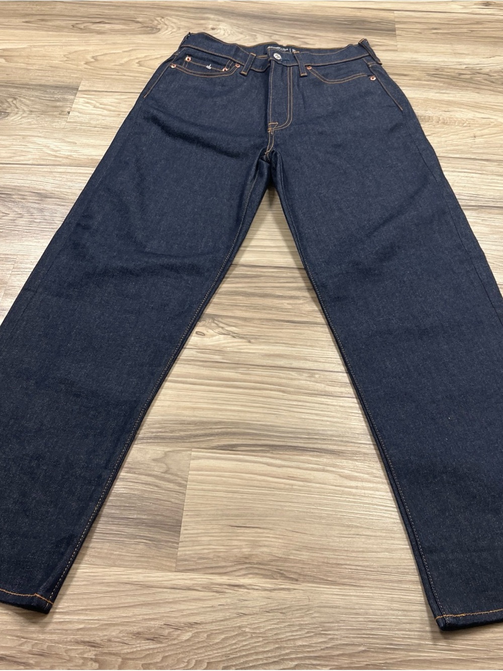Abercrombie & Fitch A&F Vintage Stretch Jeans Blue Baggy Straight Men 30x32 NWOT
